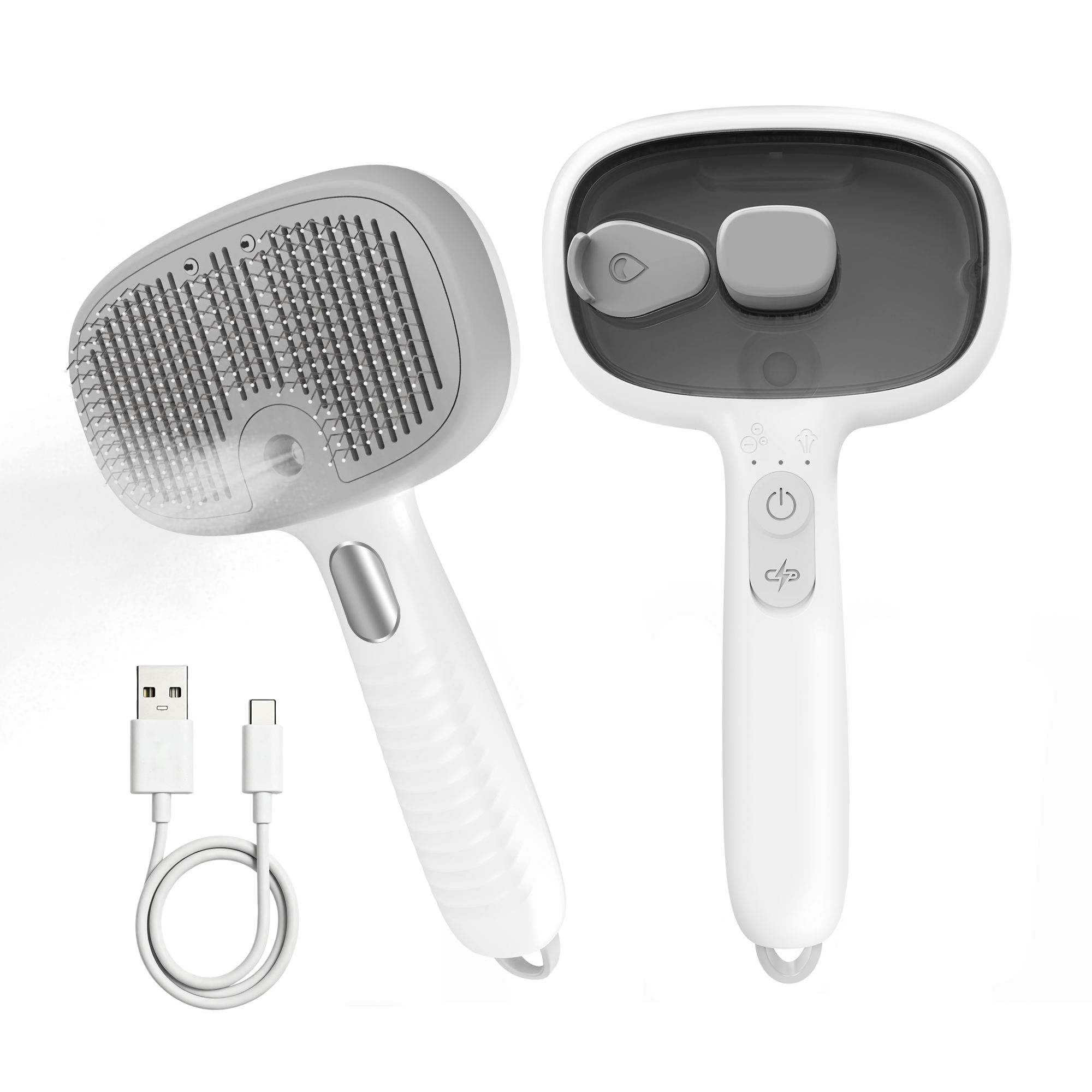 3-in-1 Slef Cleaning Ionic Anti-Static Spray Pet Hair Grooming Slicker Brush for Dog and Cat