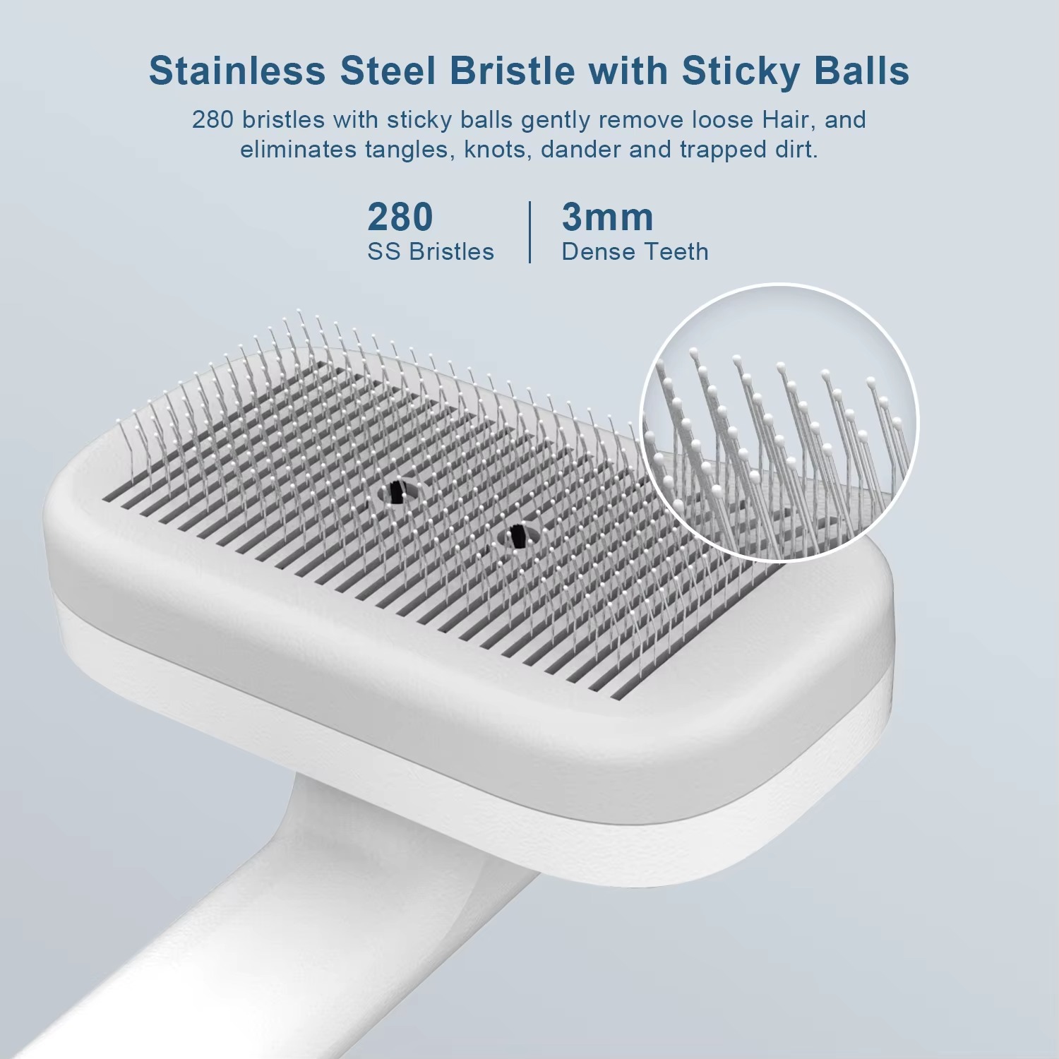 Negative Ions Pet Hair Remover Tool Dog and Cat Slicker Brush