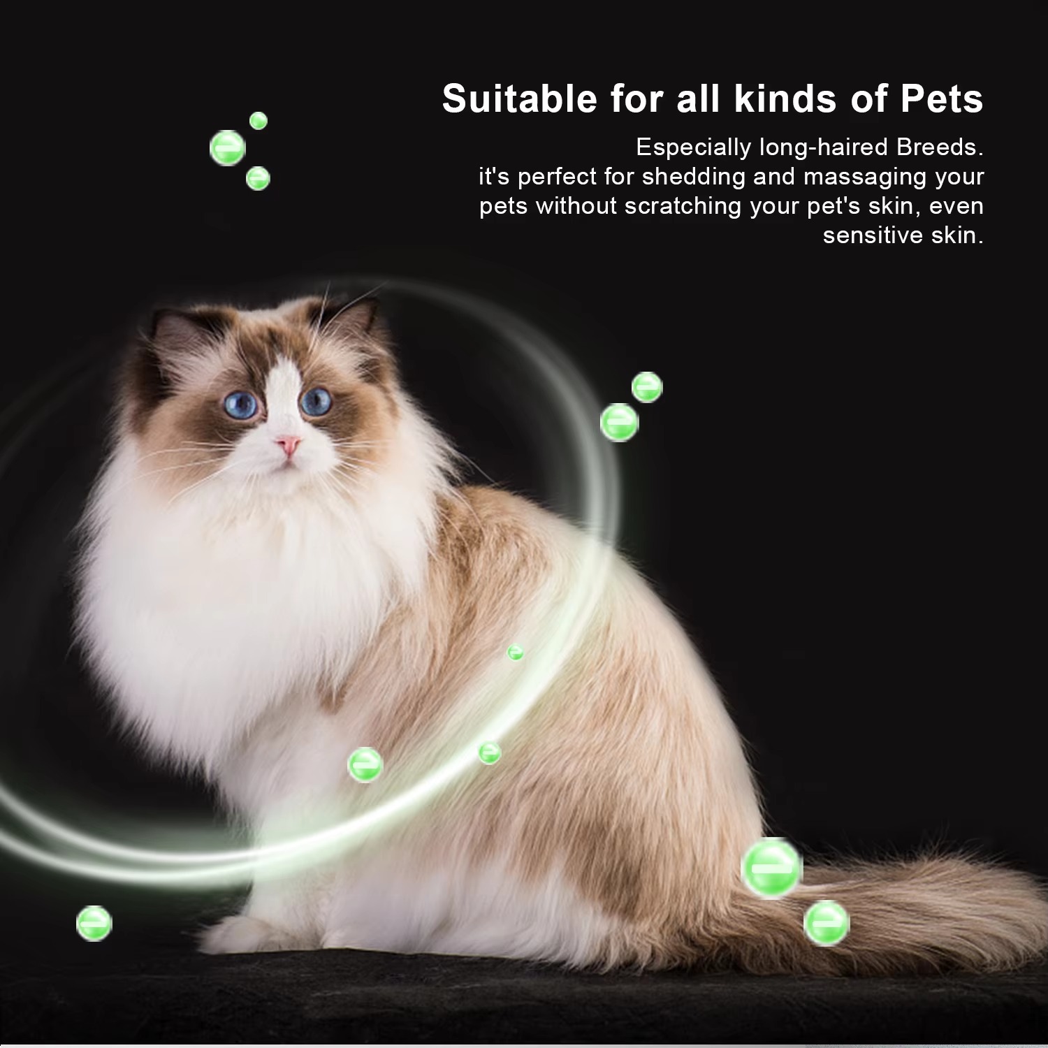 Negative Ions Pet Hair Remover Tool Dog and Cat Slicker Brush